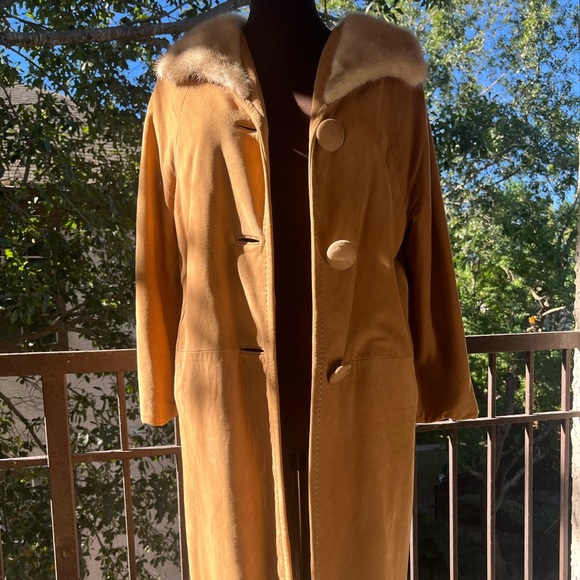 🤎 VINTAGE SUEDE & SATIN COAT - Picture 4 of 5